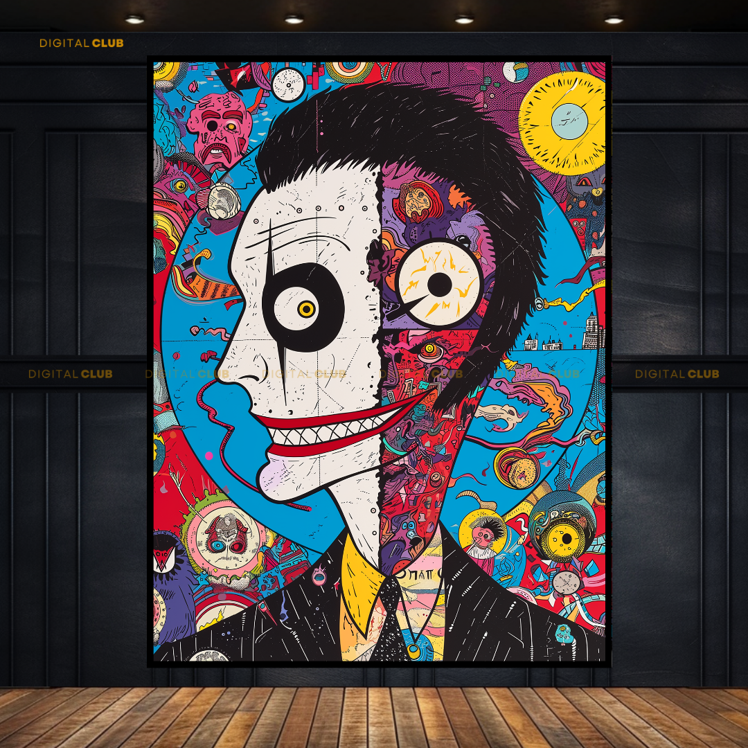 Joker Abstract Art - Premium Wall Art