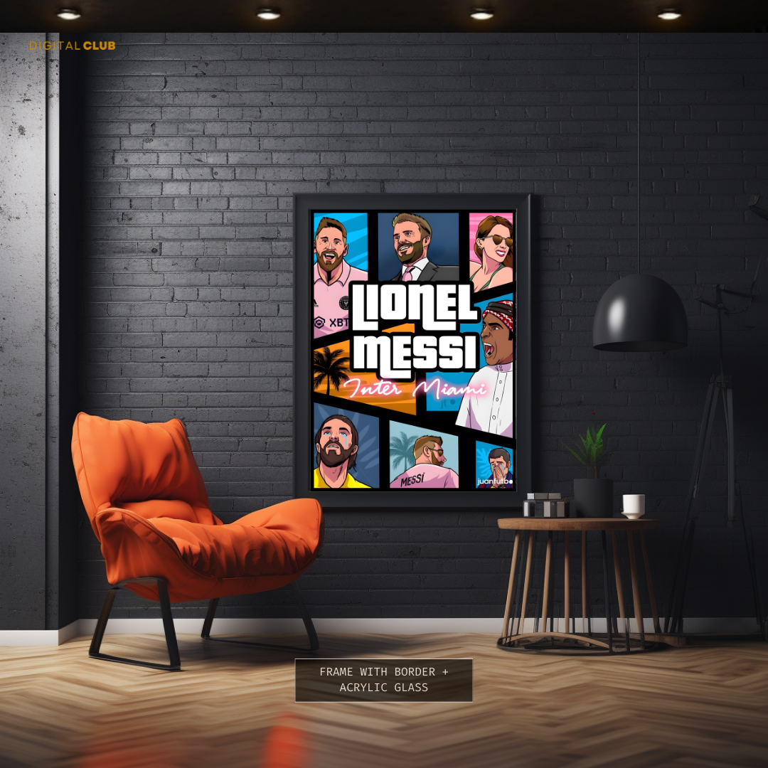 Lionel Messi GTA - Artwork - Premium Wall Art