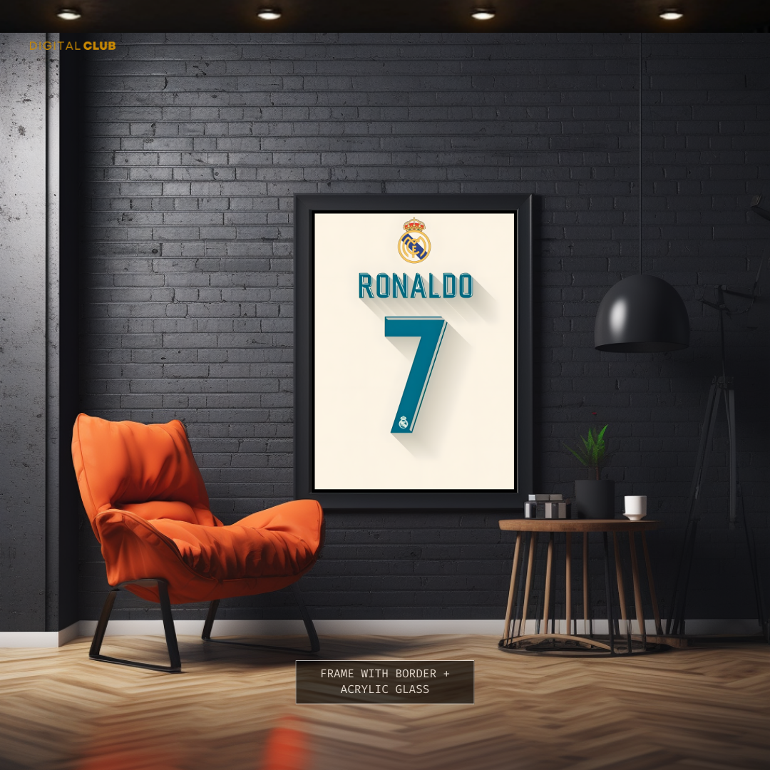 Cristiano Ronaldo 7 Real Madrid Premium Wall Art