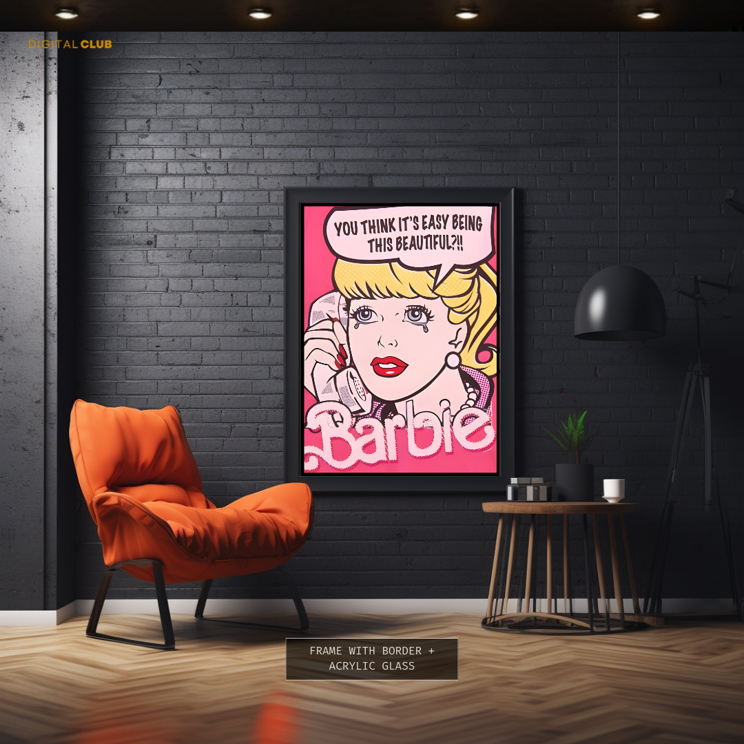 Barbie Comic - Artwork - Premium Wall Art