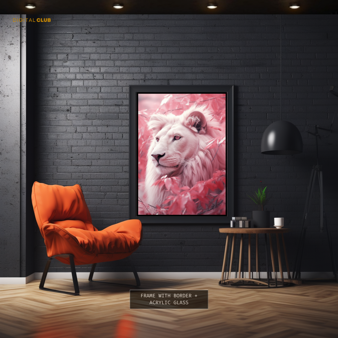 White Lion - Animal & Wildlife Premium Wall Art