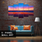 Sunset - Minimalistic - 5 Panel Wall Art