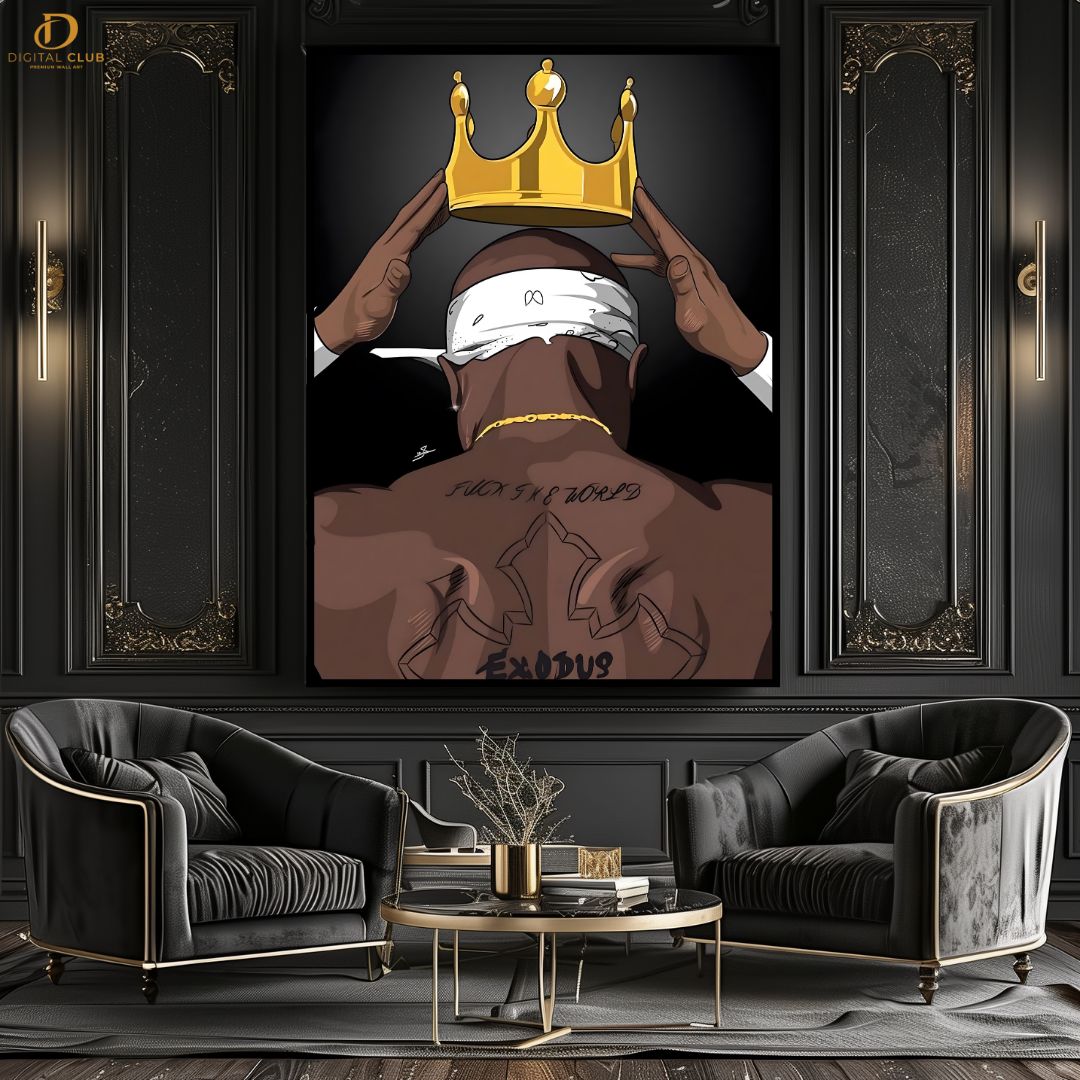 TUPAC Rap King - Artwork - Premium Wall Art