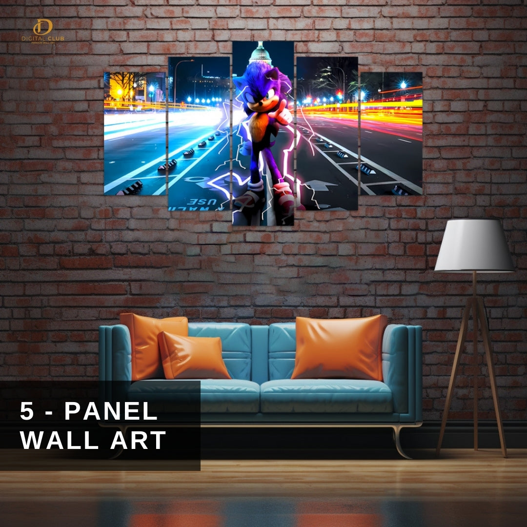 Sonic - Cartoon - 5 Panel Wall Art