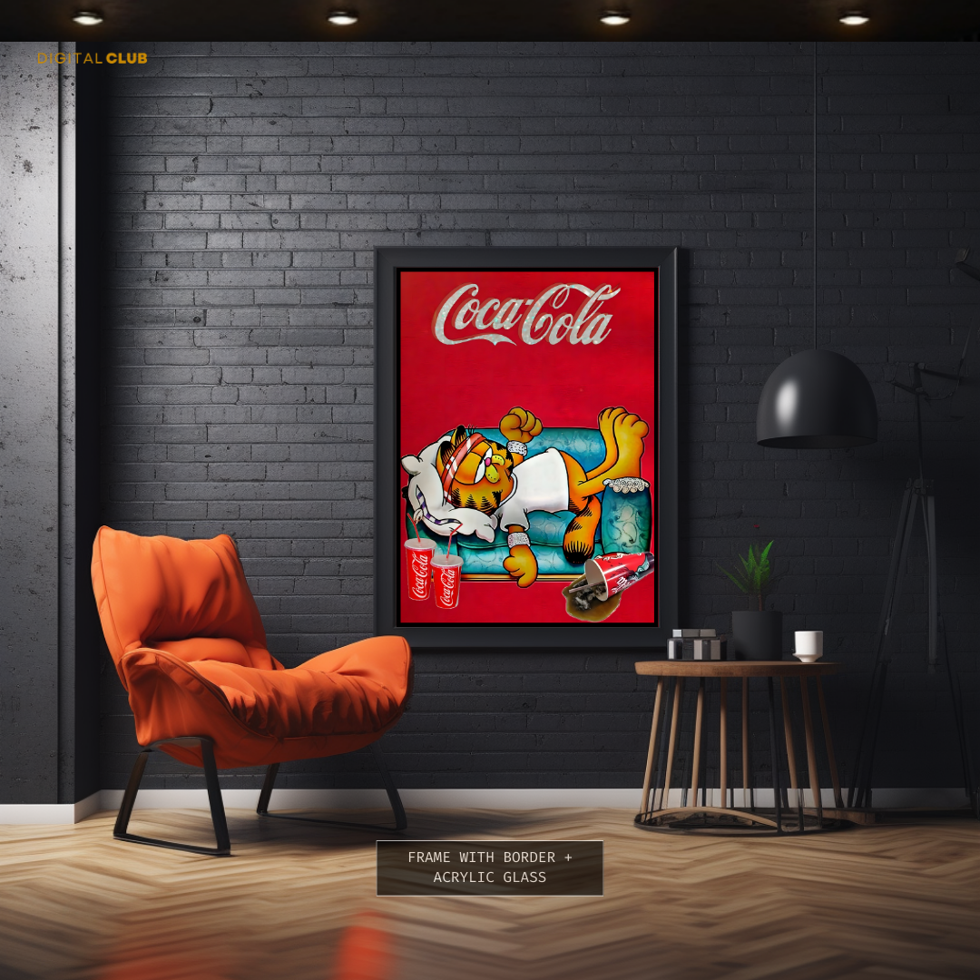 Garfield x Coke - Premium Wall Art