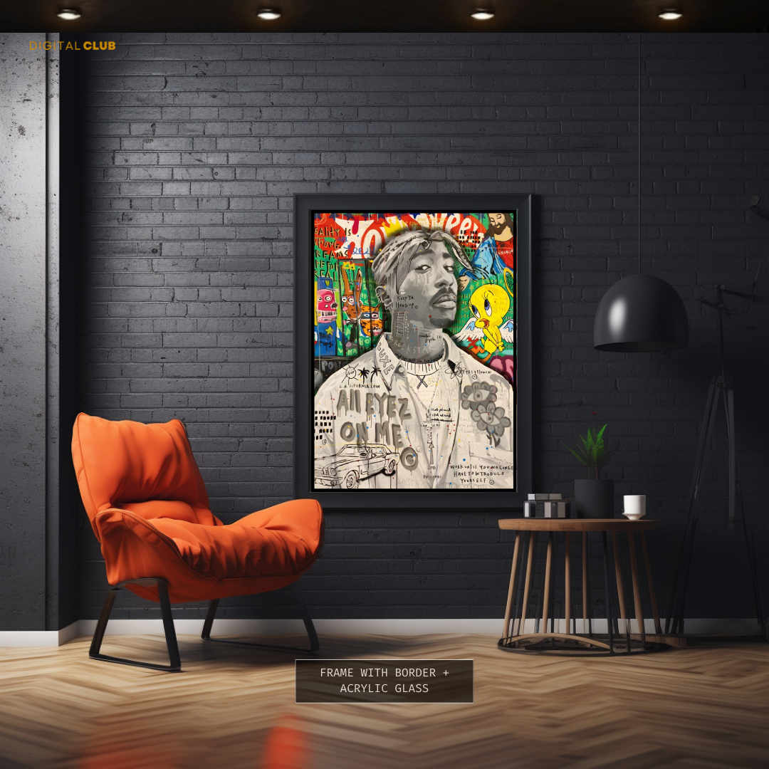 Tupac All Eyes On Me Pop Art Premium Wall Art