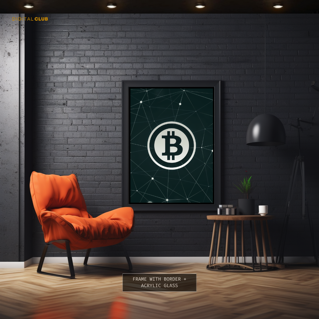 Bitcoin Logo Crypto - Premium Wall Art