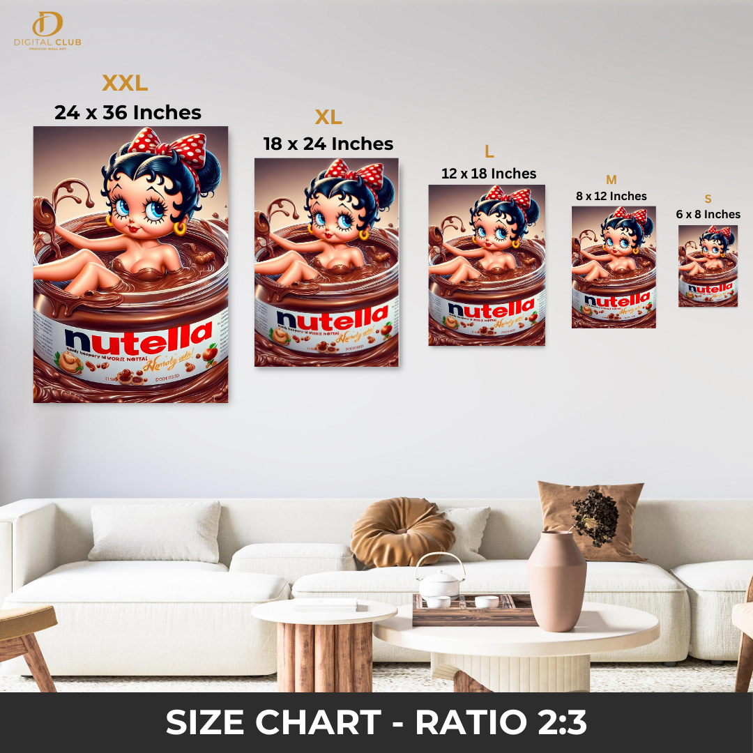 Betty Boop x Nutella - Trendy - Premium Wall Art