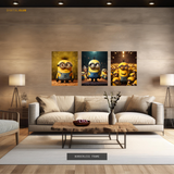 Minions Artwork - 3 Panel Wall Art