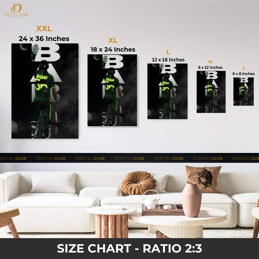 Babar Azam 1 - Cricket - Premium Wall Art