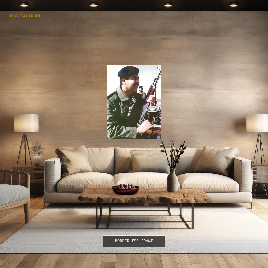 Saddam Hussein Leader Premium Wall Art