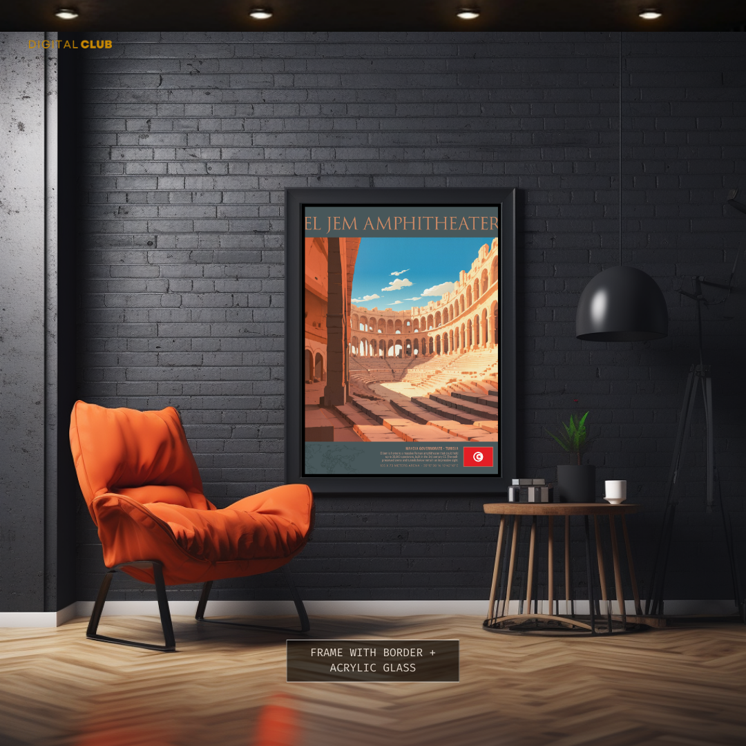 El Jem Amphitheater Tunisia Premium Wall Art