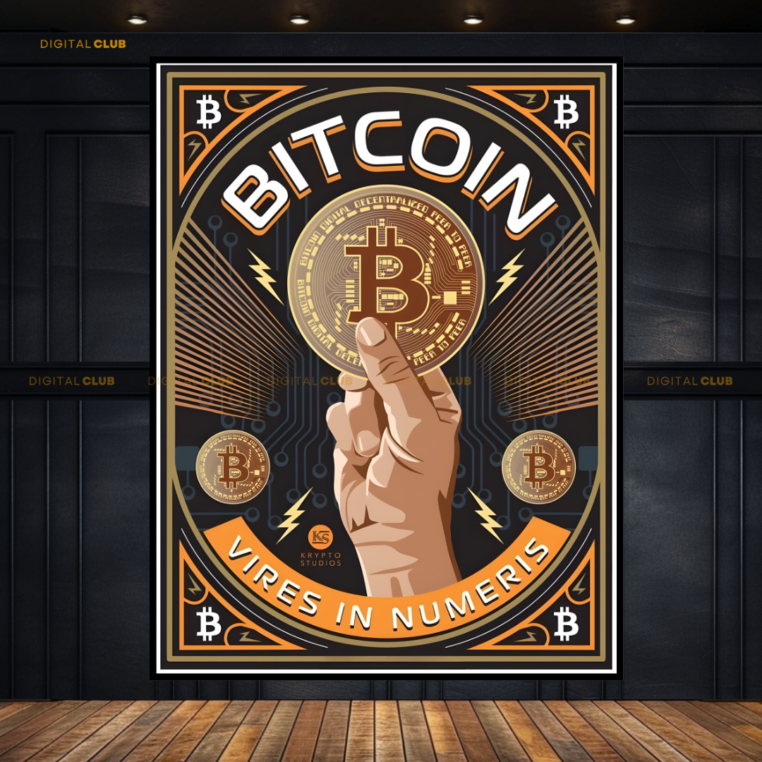 Bitcoin BTC - Crypto - Premium Wall Art