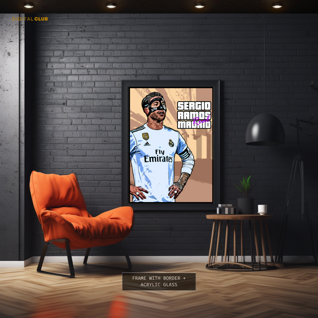 Sergio Ramos - Football - Premium Wall Art