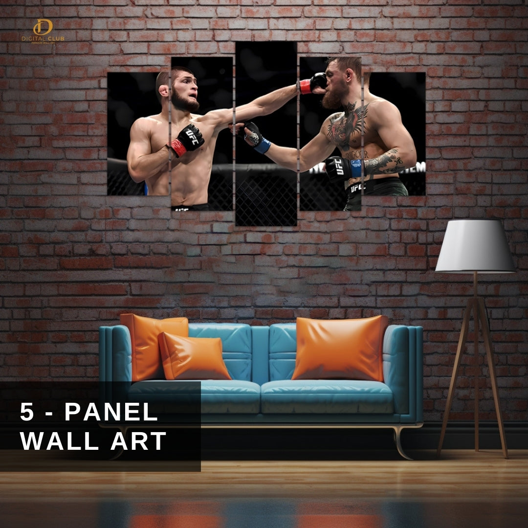 Khabib x Conor - UFC - 5 Panel Wall Art