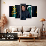 Imran Khan - Pakistan - 5 Panel Wall Art