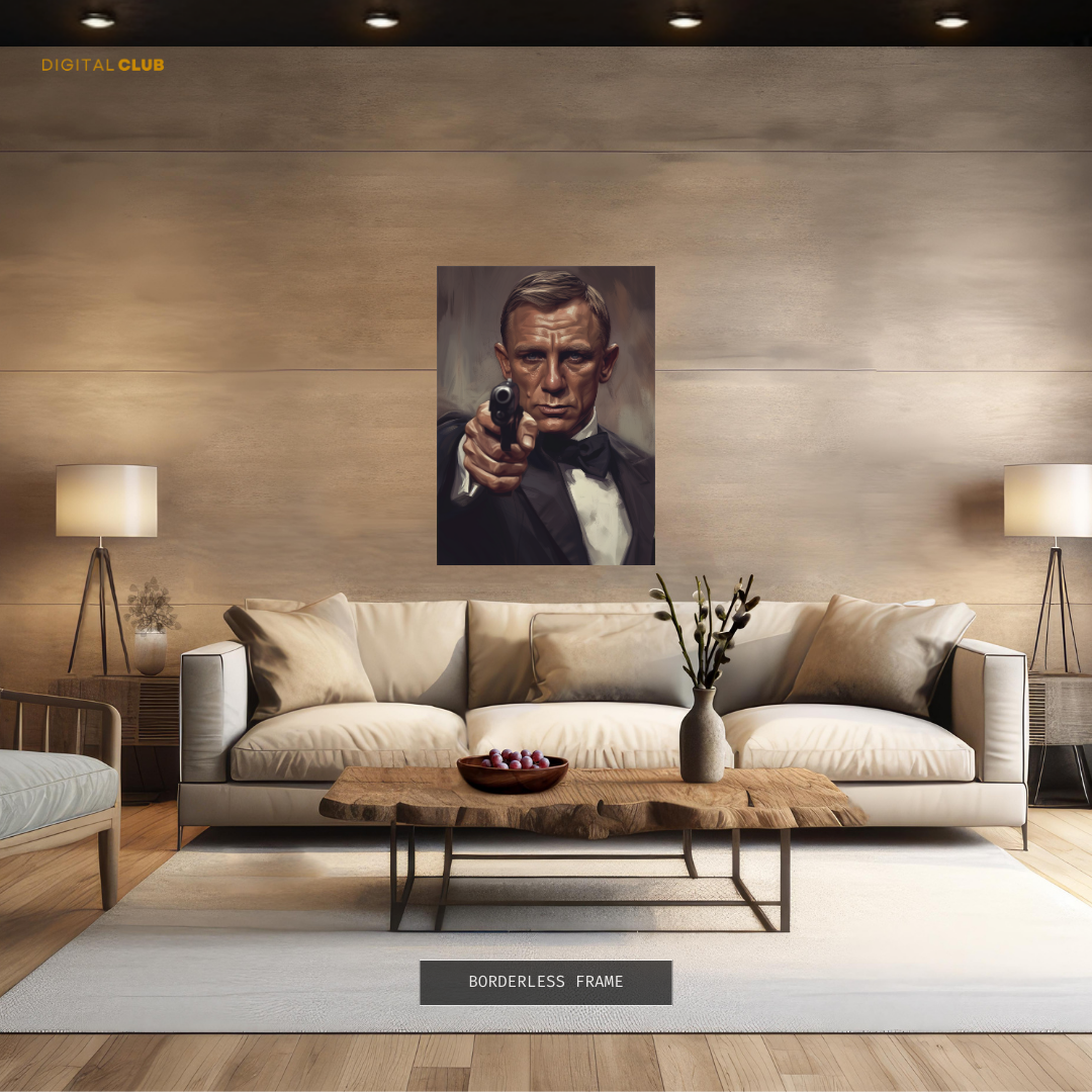 James Bond Daniel Craig Premium Wall Art